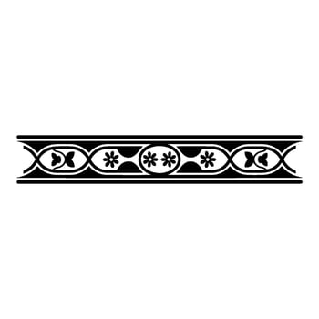 Ornate Medieval Border, Detailed Decorative Element vector