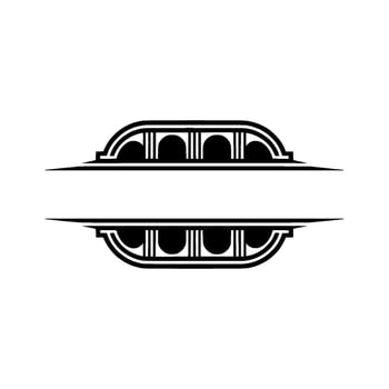 Art Deco Divider, Geometric , Split Element vector