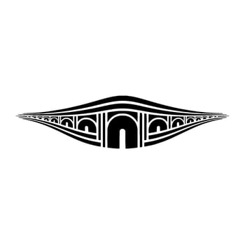 Abstract Tribal Wave, Geometric Ornamentation vector