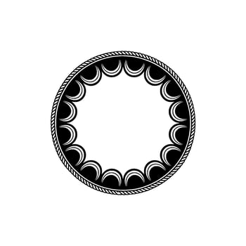 Geometric Circle Ornament, Minimalist, Mandala vector