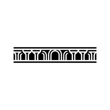 Geometric Deco Border, Stylized Egyptian Revival vector