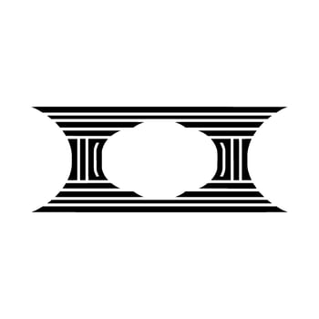 Geometric Temple Silhouette, Minimalist, Architecture vector