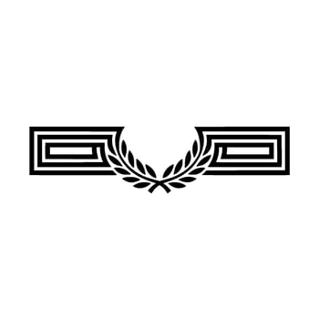Geometric Laurel Ornament, Vintage Element vector