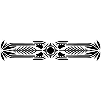 Geometric Tribal Border, Vintage Deco vector