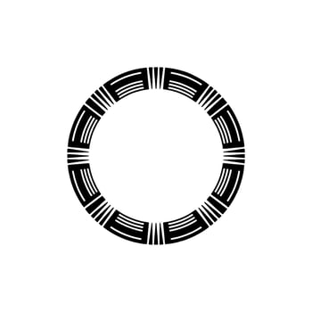 Geometric Circle Pattern, Minimalist , Circular Motif, Outline vector