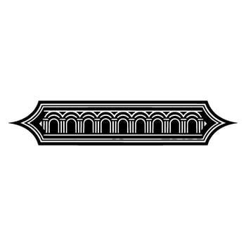 Art Deco Stylized Banner, Geometric Ornamentation vector