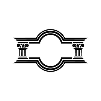 Elegant Archway with Classical Columns - Vintage Element vector