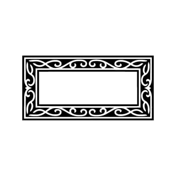 Elegant Black White Frame, Decorative Border, Vintage vector