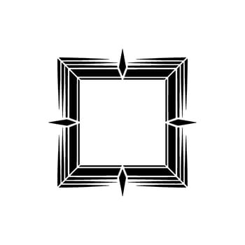 Geometric Deco Frame, Minimalist , Sharp Lines vector