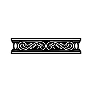 Elegant Classical Border, Detailed Ornamentation, Ornament - Decorative vector