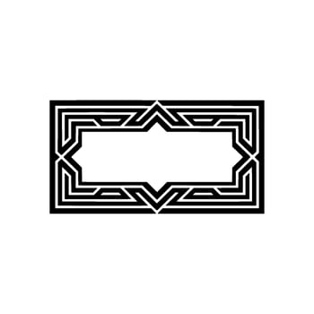 Geometric Deco Frame, Elegant Border, Minimalist, Ornate vector