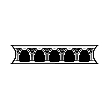Classical Arch Motif, Minimalist, Elegant Border vector