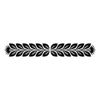 Elegant Leaf Border, Minimalist , Decorative Element vector
