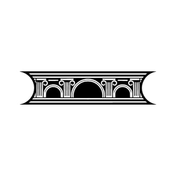 Geometric Deco Column Border, Vintage Style vector