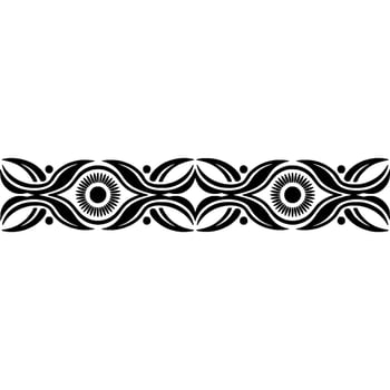 Elegant Black Ornamental Border, Vintage, Art deco - Ornament vector