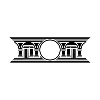 Art Deco Archway Ornament, Geometric, Vintage Style, Symmetry vector
