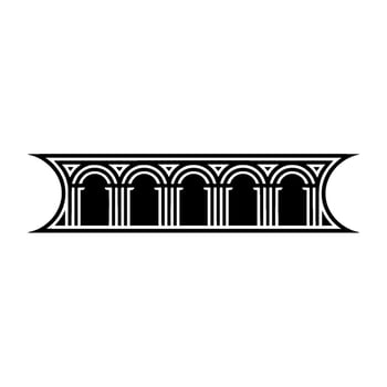 Art Deco Archway Ornament, Geometric, Symmetry - Art deco vector