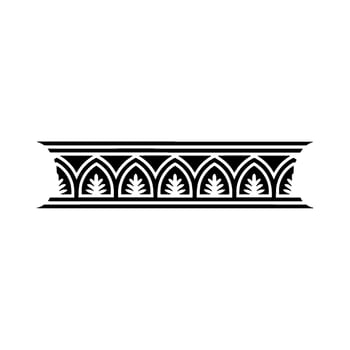 Intricate Gothic Arch Border, Classical vector