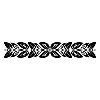 Stylized Leaf Border, Minimalist , Elegant Accent vector