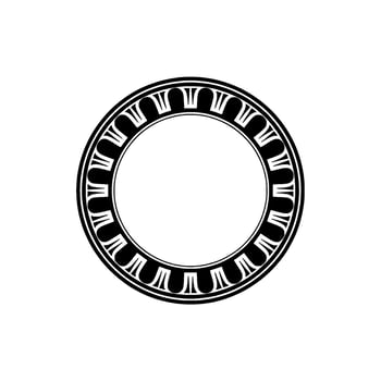 Circular Roman Numerals, Minimalist , Vintage Aesthetic vector