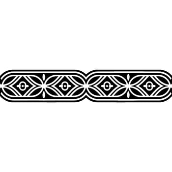 Elegant Black and White Decorative Border, Vintage Style - Ornament - Pattern vector