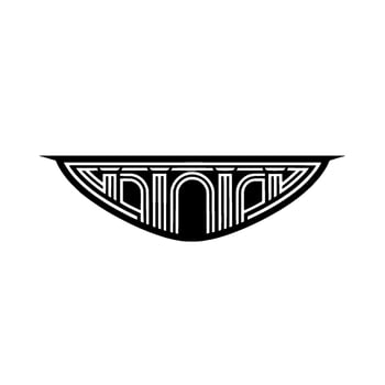 Geometric Wave, Minimalist , Retro Revival vector