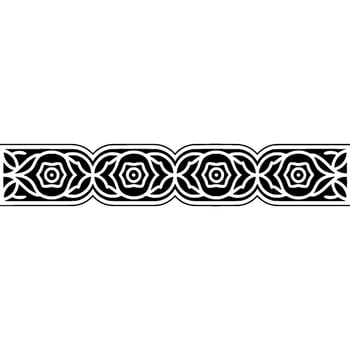 Intricate Celtic Border, Geometric Pattern, Vintage - Symmetrical vector