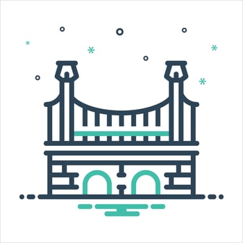 Mix icon bridge vector