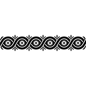 Intricate Black Ornamental Border, Vintage Style, Floral vector