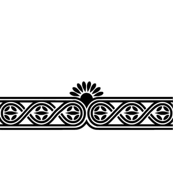 Stylized Greek Border Ornament, Vintage vector