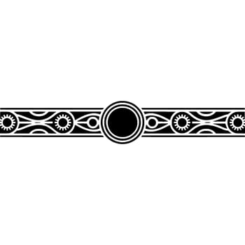 Geometric Tribal Border, Vintage Style, Ornament vector
