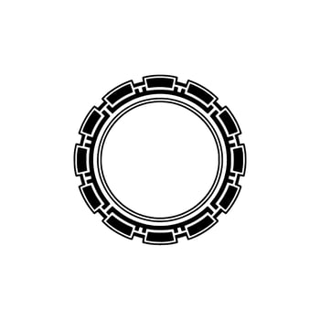 Geometric Portal, Minimalist Circle Motif - Symmetry vector