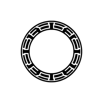 Geometric Circle Border, Classical, Minimalist vector