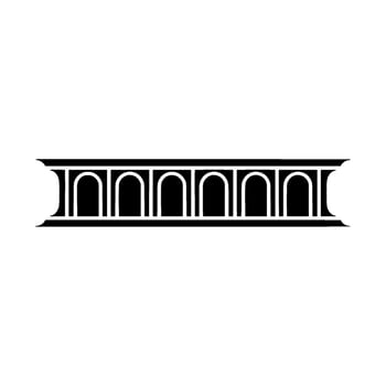 Art Deco Archway Silhouette, Minimalist, Minimalism vector
