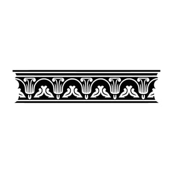 Elegant Classical Border, Detailed Ornamentation, Vintage - Ornament vector