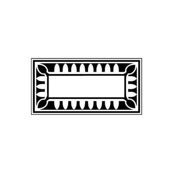 Geometric Postage Stamp, Art Deco , Minimalist Emblem vector