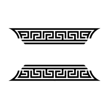 Geometric Greek Key Border, Minimalist, Pattern vector