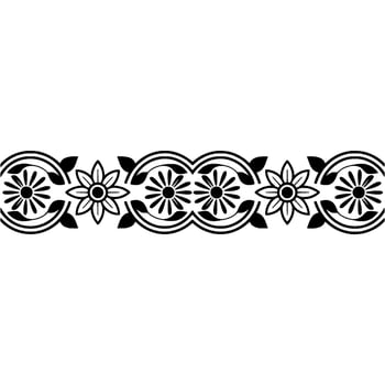 Intricate Floral Border, Vintage , Decorative Element, Stylized vector