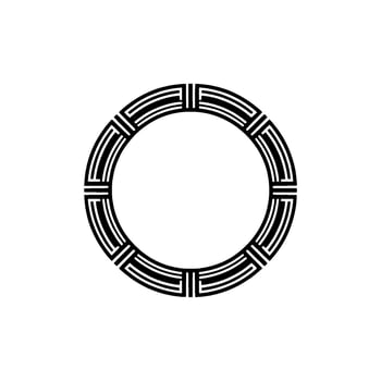 Geometric Circle Ornament, Minimalist , Circular Motif, Line vector