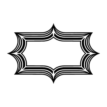 Geometric Frame, Stylized Outline, Minimalist vector