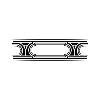 Art Deco Ornament Border,Geometric , Elegant Detail, Symmetry vector