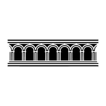 Architectural Arch Border,Minimalist vector