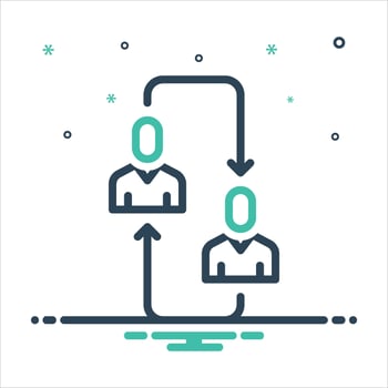 Mix icon relationship vector
