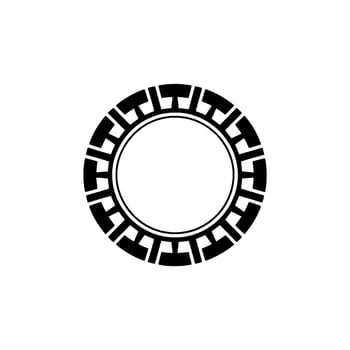 Geometric Aegean Frame, Minimalist - Ornament vector