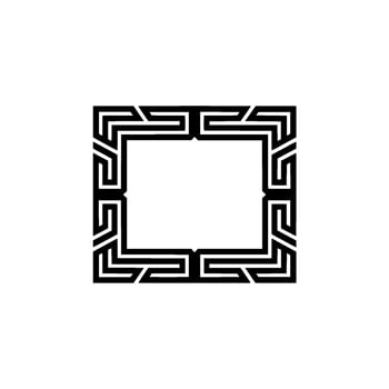 Geometric Greek Frame, Minimalist, Elegant Border vector