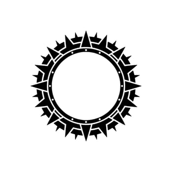 Geometric Crown Frame, Minimalist, Dark Silhouette vector