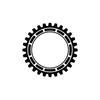 Circular Gear, Minimalist, Modern Symbol vector