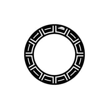 Geometric Portal, Stylized Ring, Minimalist vector