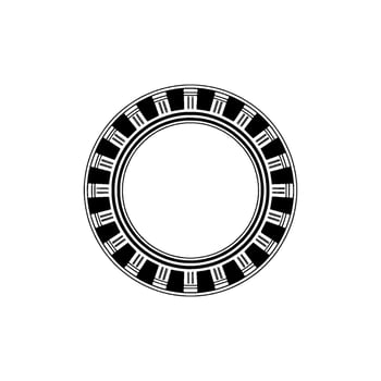 Geometric Circle Emblem, Minimalist - Retro vector