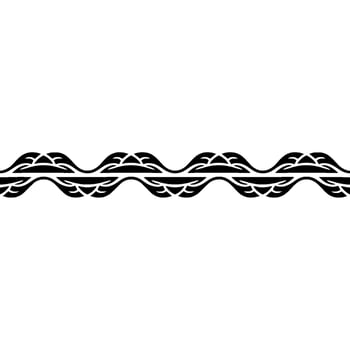 Stylized Wave Border, Minimalist vector